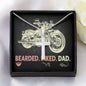 BEARDED INKED DAD, ARTISAN-CRAFTED STAINLESS STEEL CROSS NECKLACE, BIRTHDAY AND FATHER'S DAY GIFT FOR HIM, UNIQUE GIFT, GIFT FOR ALL OCCASION