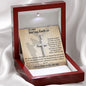 ARTISAN-CRAFTED STAINLESS STEEL CROSS DAD NECKLACE, BIRTHDAY AND FATHER'S DAY GIFT, UNIQUE GIFT WITH MESSAGE CARD