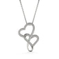 Customized Double Heard Necklace Pendant For Wife, Gift For Valentine's Day, Anniversary, Silver Pendant For Wife, Custom Couple Gift, Jewelry For Her