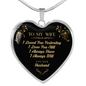 To My Wife Heart Necklace