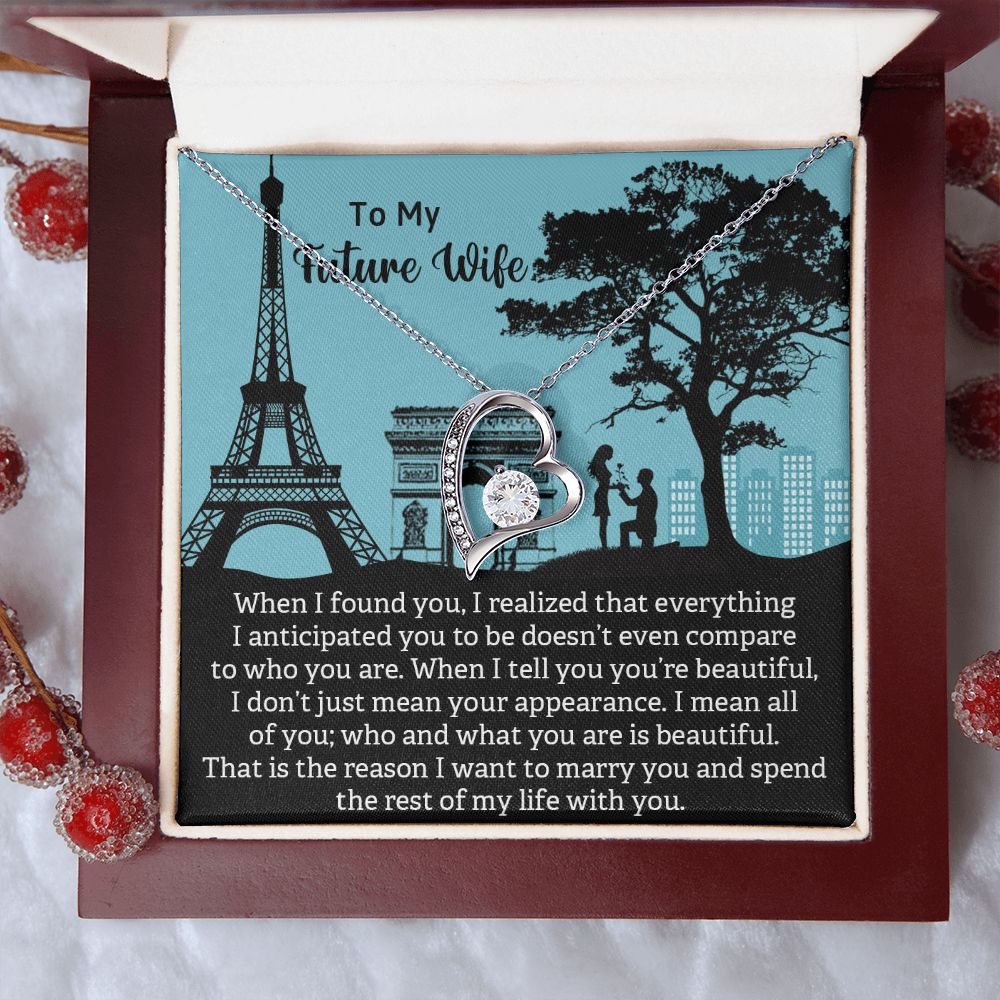 Forever Love Necklace, To My Future Wife, Necklace With Message Card, Birthday Gift For Her