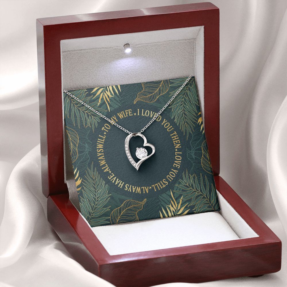 Forever Love Necklace, To My Wife, Necklace With Message Card, Birthday Gift For Her