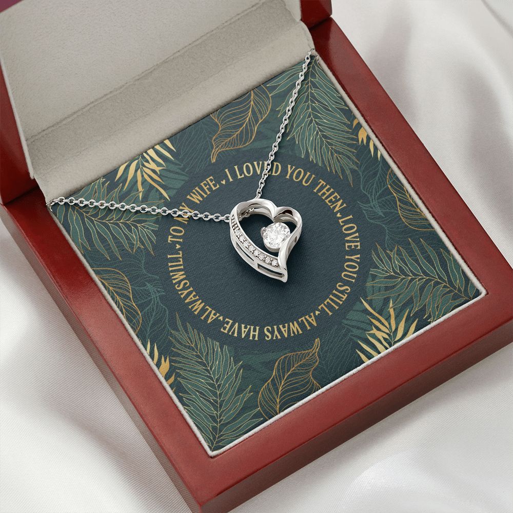 Forever Love Necklace, To My Wife, Necklace With Message Card, Birthday Gift For Her