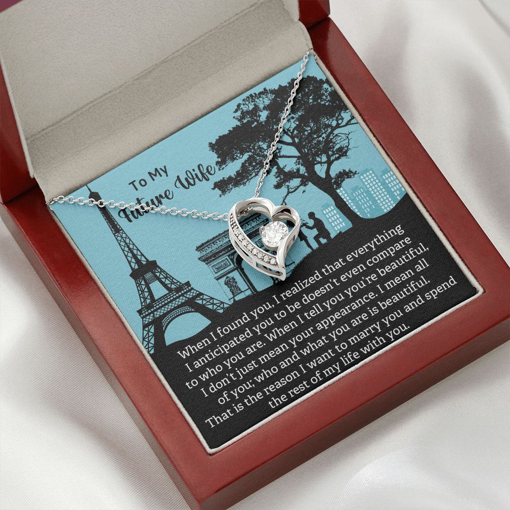 Forever Love Necklace, To My Future Wife, Necklace With Message Card, Birthday Gift For Her