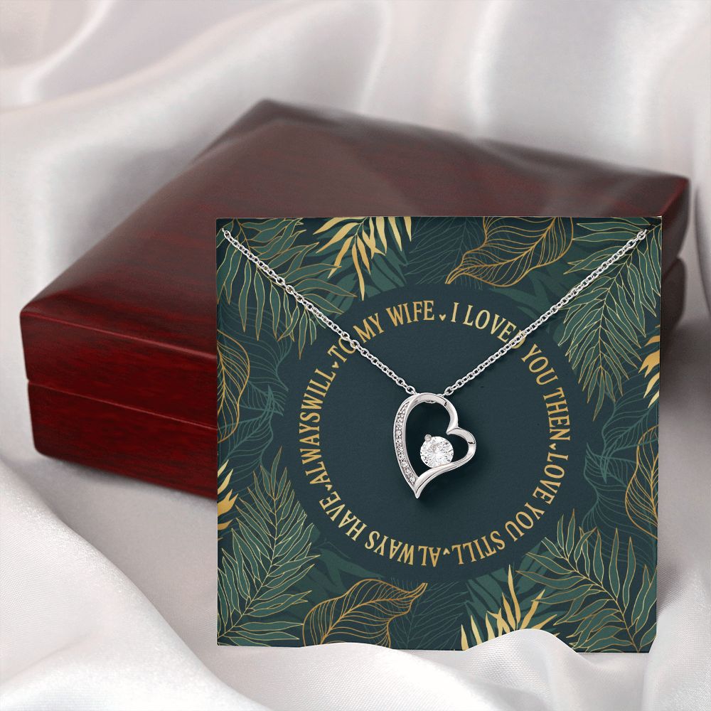 Forever Love Necklace, To My Wife, Necklace With Message Card, Birthday Gift For Her