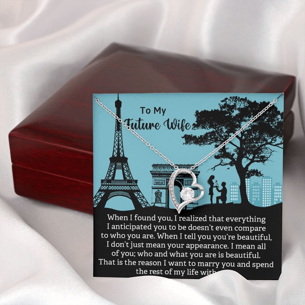 Forever Love Necklace, To My Future Wife, Necklace With Message Card, Birthday Gift For Her