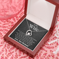 To My Wife, Forever Love Necklace With You Are The Queen Of This Family Message Card, Anniversary, Birthday, Gift For Her, Jewelry For Her, Pendant For Her