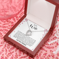 To My Wife, Forever Love Necklace With Thank You For Being My Dearest Wife Message Card, Jewelry For Her, Birthday Gift, Anniversary, Gift For Her, Pendant For Her