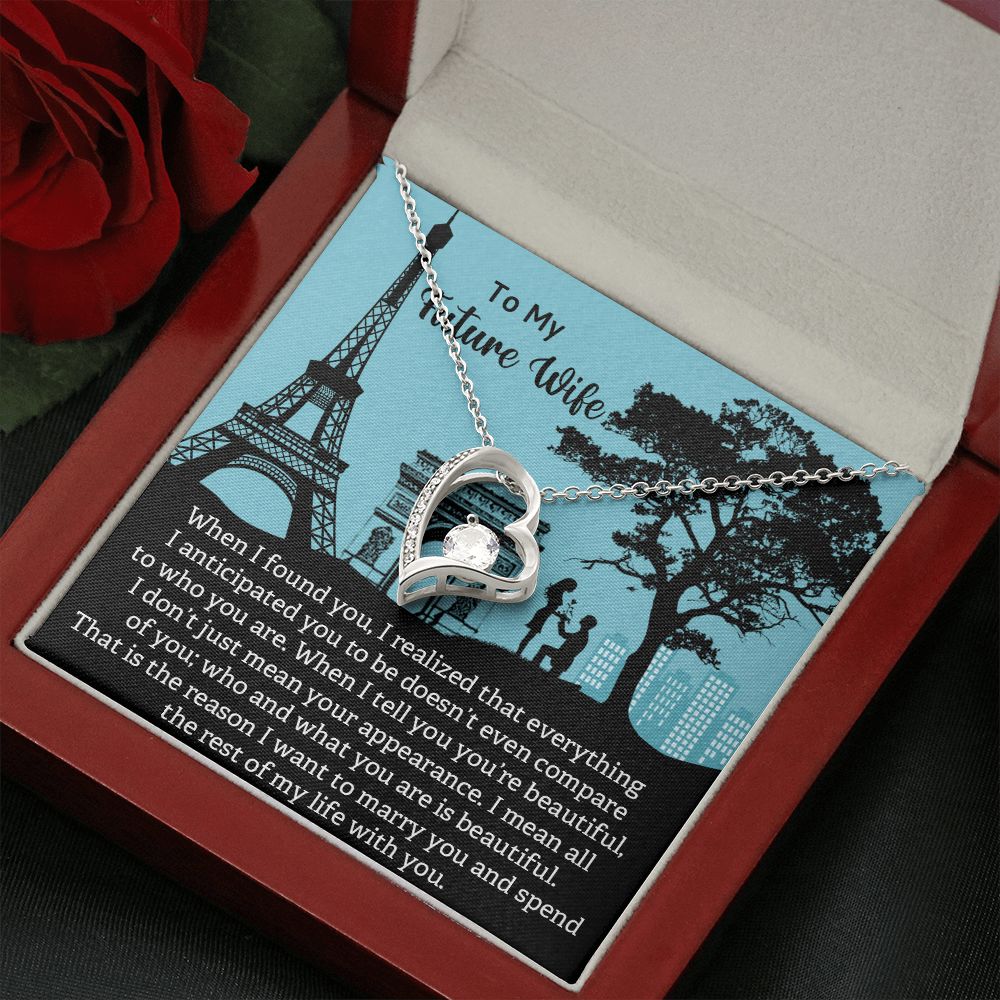 Forever Love Necklace, To My Future Wife, Necklace With Message Card, Birthday Gift For Her