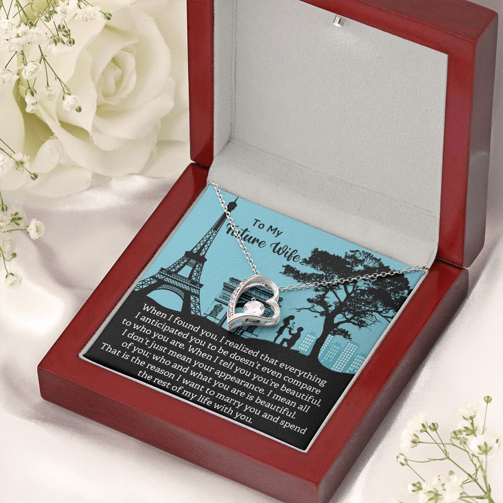 Forever Love Necklace, To My Future Wife, Necklace With Message Card, Birthday Gift For Her