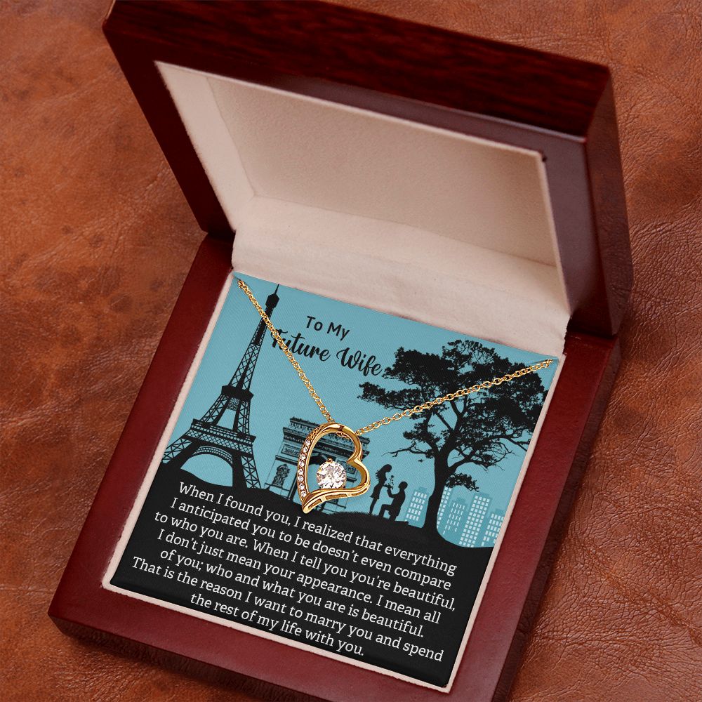 Forever Love Necklace, To My Future Wife, Necklace With Message Card, Birthday Gift For Her