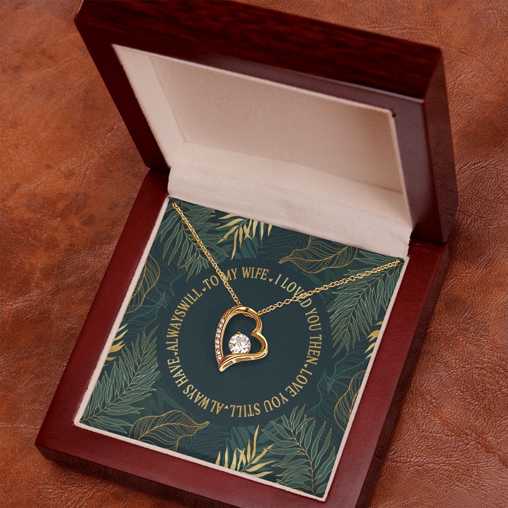 Forever Love Necklace, To My Wife, Necklace With Message Card, Birthday Gift For Her