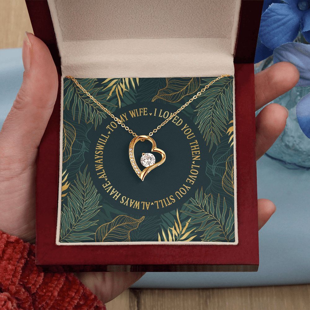 Forever Love Necklace, To My Wife, Necklace With Message Card, Birthday Gift For Her