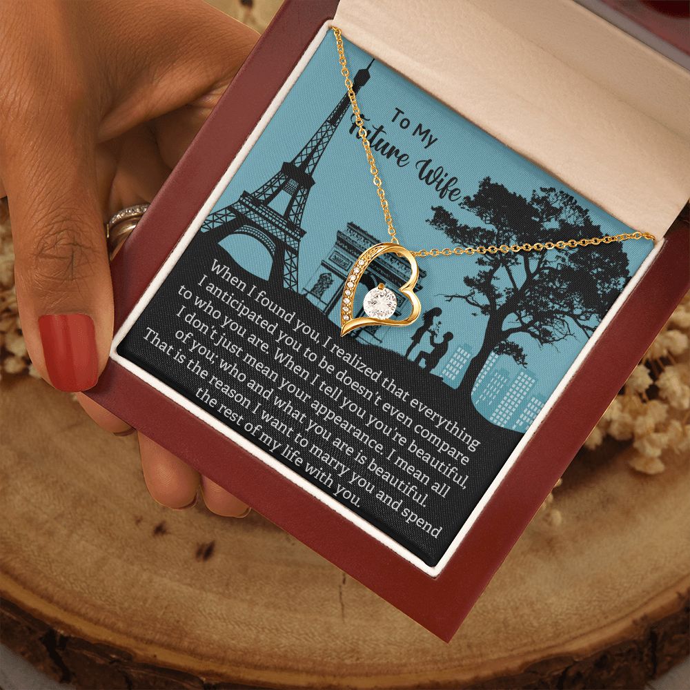 Forever Love Necklace, To My Future Wife, Necklace With Message Card, Birthday Gift For Her