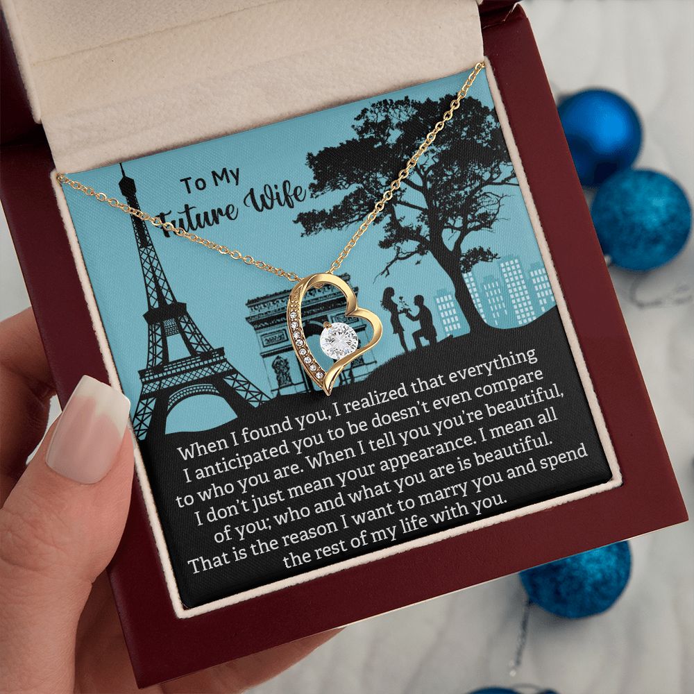 Forever Love Necklace, To My Future Wife, Necklace With Message Card, Birthday Gift For Her