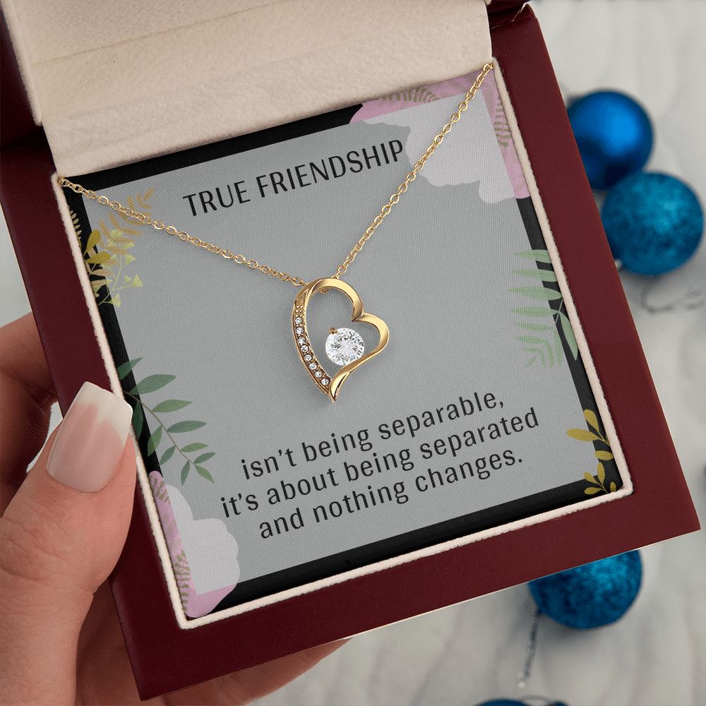 TRUE FRIENDSHIP, FOREVER LOVE NECKLACE FOR FRIENDS, FOREVER BEST FRIEND, BFF, BIRTHDAY/ FRIENDSHIP DAY GIFT FOR HER