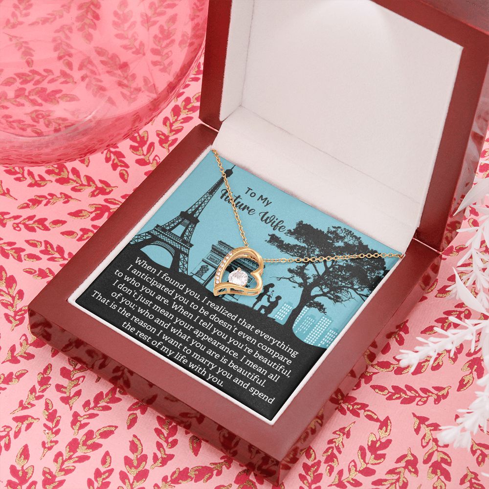 Forever Love Necklace, To My Future Wife, Necklace With Message Card, Birthday Gift For Her