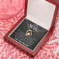 To My Wife, Forever Love Necklace With You Are The Queen Of This Family Message Card, Anniversary, Birthday, Gift For Her, Jewelry For Her, Pendant For Her