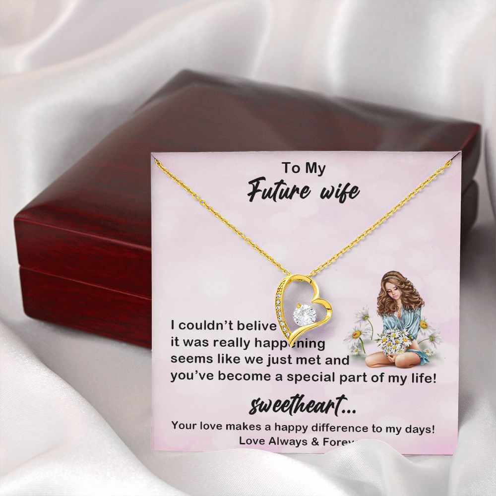Forever Love Necklace, My Future Wife, Necklace With Message Card, Birthday Gift For Her