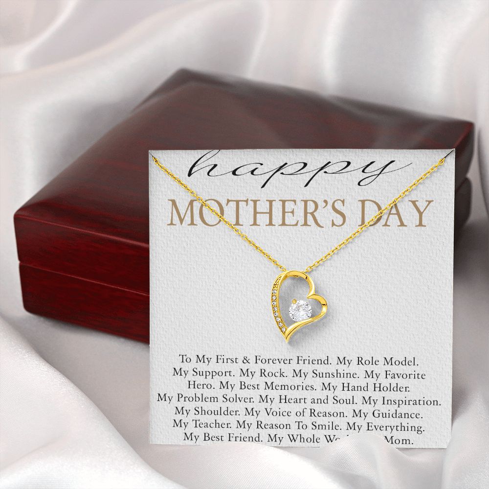 HAPPY MOTHERS DAY, FOREVER LOVE NECKLACE FOR MOM, NECKLACE WITH MESSAGE CARD, BIRTHDAY, MOTHER'S DAY GIFT FOR HER