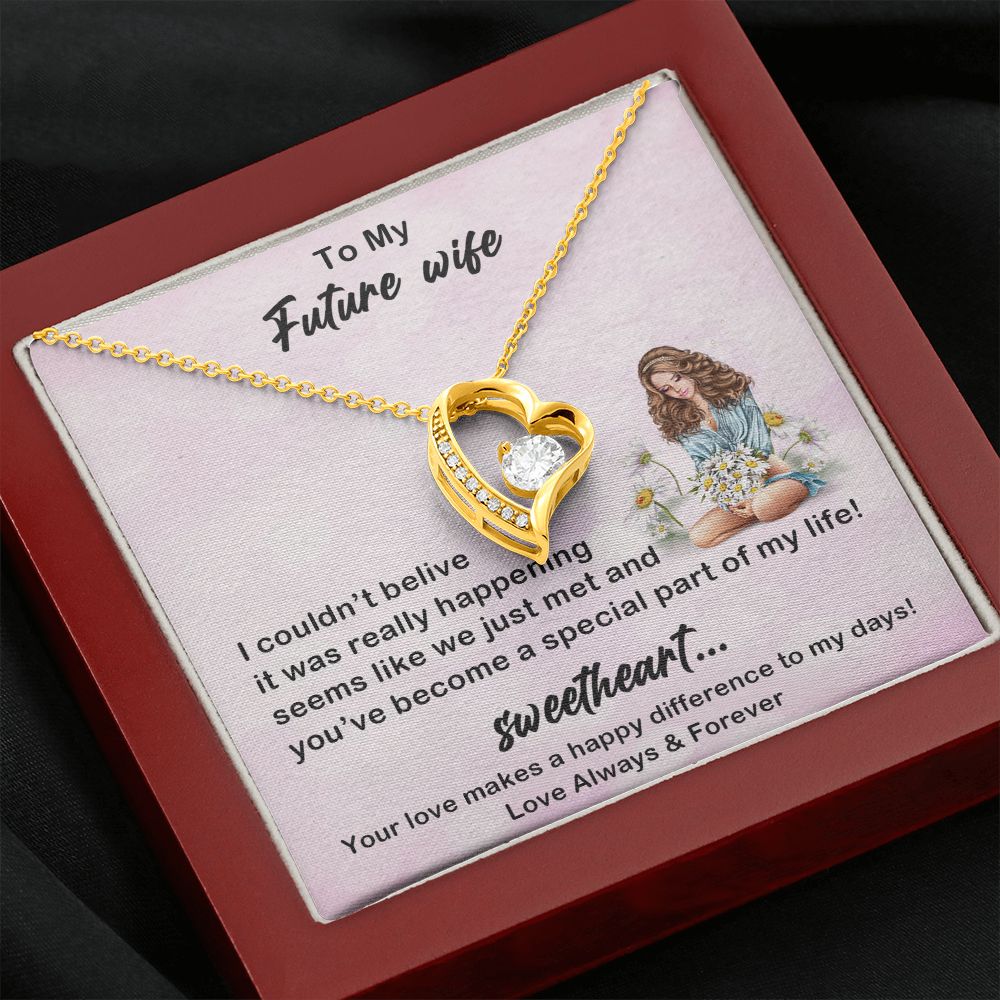 Forever Love Necklace, My Future Wife, Necklace With Message Card, Birthday Gift For Her