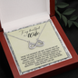 To My Beautiful Wife, Infinity Hearts Necklace With I Love You More Than Words Can Say Message Card, Pendant For Her, Birthday, Anniversary, Gift For Her, Jewelry For Her