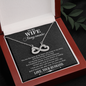To My Wife Always Remember, Infinity Hearts Necklace With If There's Life After That, I'll Love You Then Message Card, Anniversary, Birthday, Gift For Her, Jewelry For Her, Pendant For Her