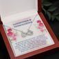 To My Godmother, Infinity Hearts Necklace With Our Bond Will Never Cease To Grow Message Card, Mother's Day Gift, Pendant For Her, Birthday, Anniversary, Gift For Her, Jewelry For Her