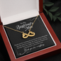 To My Boyfriend's Mom, Infinity Hearts Necklace With Thanks You For Everything Message Card, Mother's Day Gift, Birthday, Anniversary, Pendant For Her, Jewelry For Her