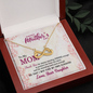 To My Mom, Infinity Hearts Necklace With Thank You For Standing Back So That I May Find My Own Sunshine Message Card, Pendant For Her, Mother's Day Gift, Birthday Gift For Her, Jewelry For Her