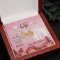 To My Wife, Infinity Hearts Necklace With Message Card, Jewelry For Her, Anniversary, Birthday, Gift For Her, Pendant For Her, Delightful Necklace With Message Card