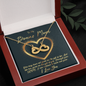 To My Bonus Mom, Infinity Hearts Necklace, Mother’s Day Message Card Gift Pendant For Her, Christmas, Birthday, Anniversary, Gift For Her, Jewelry For Her, Necklace For Her, Mother’s Day Gift
