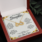 To Our Daughter, Infinity Hearts Necklace With Know That We Are Proud Of You Message Card, Daughter's Day, Birthday Gift For Her, Pendant For Her, Necklace For Her, Jewelry For Her