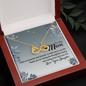 To My Mom, Infinity Hearts Necklace With Thank You For Being The Loving And Caring Mom Message Card, Pendant For Her, Mother's Day Gift, Birthday, Anniversary, Gift For Her, Jewelry For Her