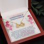 To My Godmother, Infinity Hearts Necklace With Our Bond Will Never Cease To Grow Message Card, Mother's Day Gift, Pendant For Her, Birthday, Anniversary, Gift For Her, Jewelry For Her