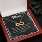 Mom, Love Knot Necklace With I Love You The Most You're The Best Message Card, Mother's Day Gift, Birthday, Anniversary, Pendant For Her, Jewelry For Her