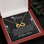 Mom, Infinity Hearts Necklace With You Are Truly A Wonderful Mother and An Extraordinary Person Message Card, Mother's Day Gift, Birthday, Anniversary, Pendant For Her, Jewelry For Her