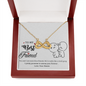 To My Best Friend, Infinity Hearts Necklace With I Pinky Promise To Annoy You Forever Message Card, Birthday, Gift For Her, Jewelry For Her, Necklace for Her, Pendant For Her