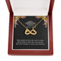 To A Beautiful Girl, Infinity Hearts Necklace With Don't Forget To Enjoy The Journey Message Card, Graduation Ceremony Gift For Her, Jewelry For Her, Pendant For Her