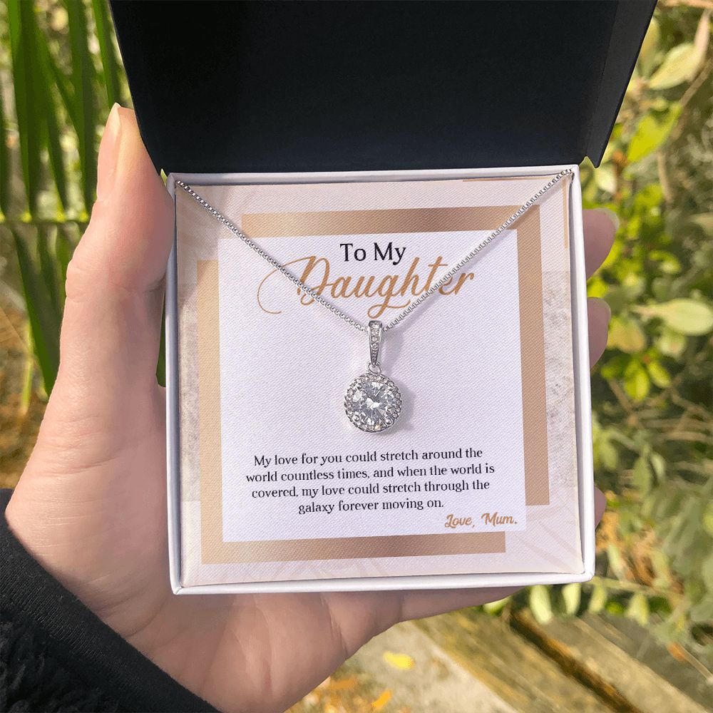 TO MY DAUGHTER, ETERNAL HOPE NECKLACE WITH MESSAGE CARD, BIRTHDAY AND DAUGHTERS DAY GIFT FOR HER