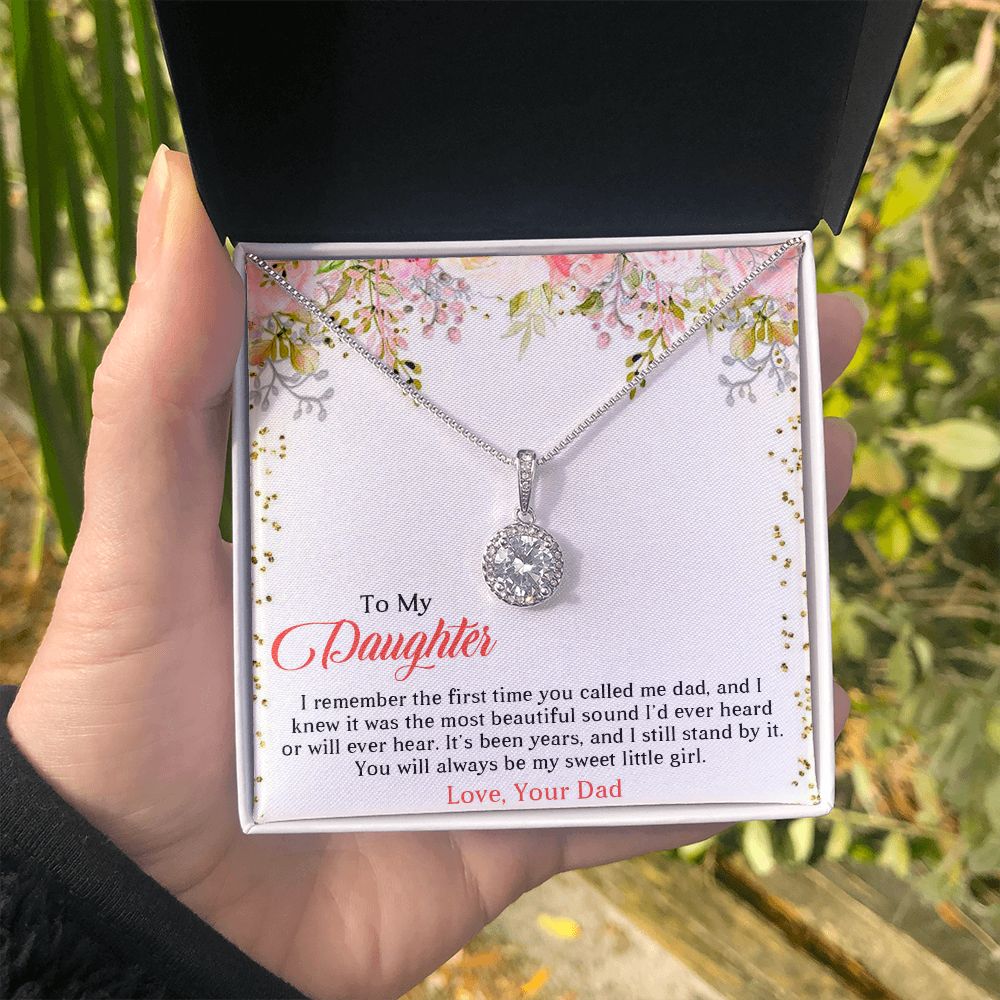 TO MY DAUGHTER, ETERNAL HOPE NECKLACE WITH MESSAGE CARD, FROM DAD, BIRTHDAY AND DAUGHTERS DAY GIFT FOR HER