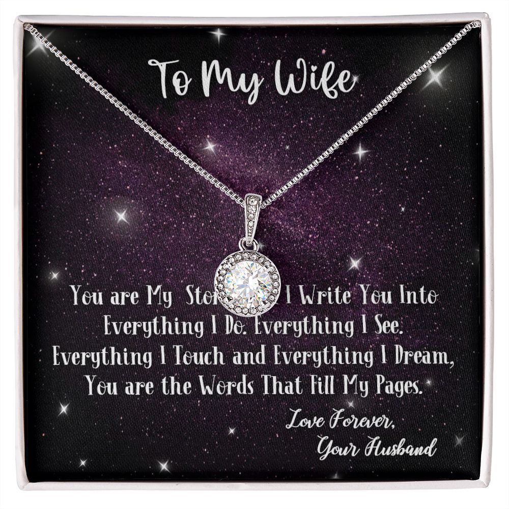 To My Wife, Eternal Hope Necklace, For Wife With Message Card, Birthday, Valentine's Day Gift For Her