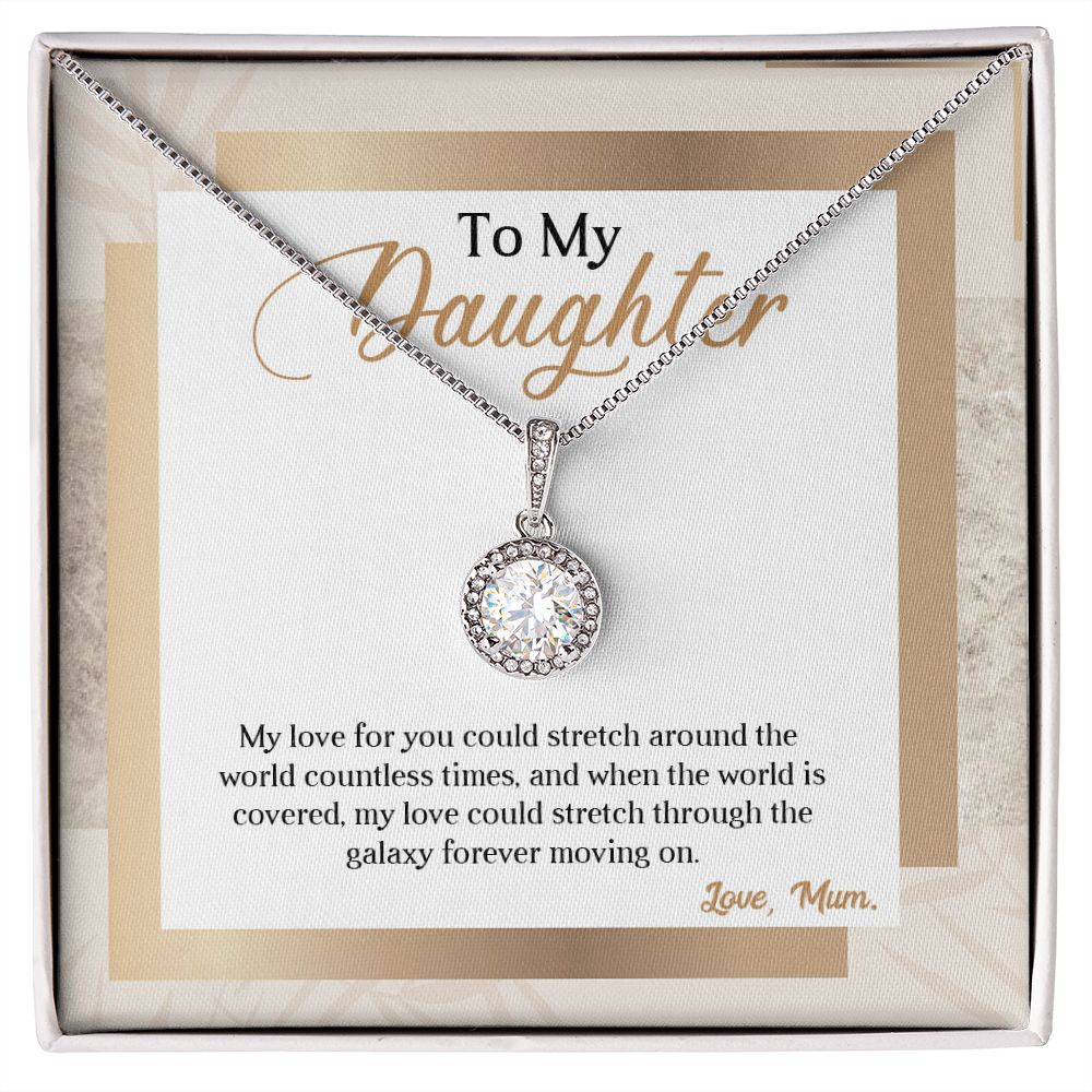 TO MY DAUGHTER, ETERNAL HOPE NECKLACE WITH MESSAGE CARD, BIRTHDAY AND DAUGHTERS DAY GIFT FOR HER