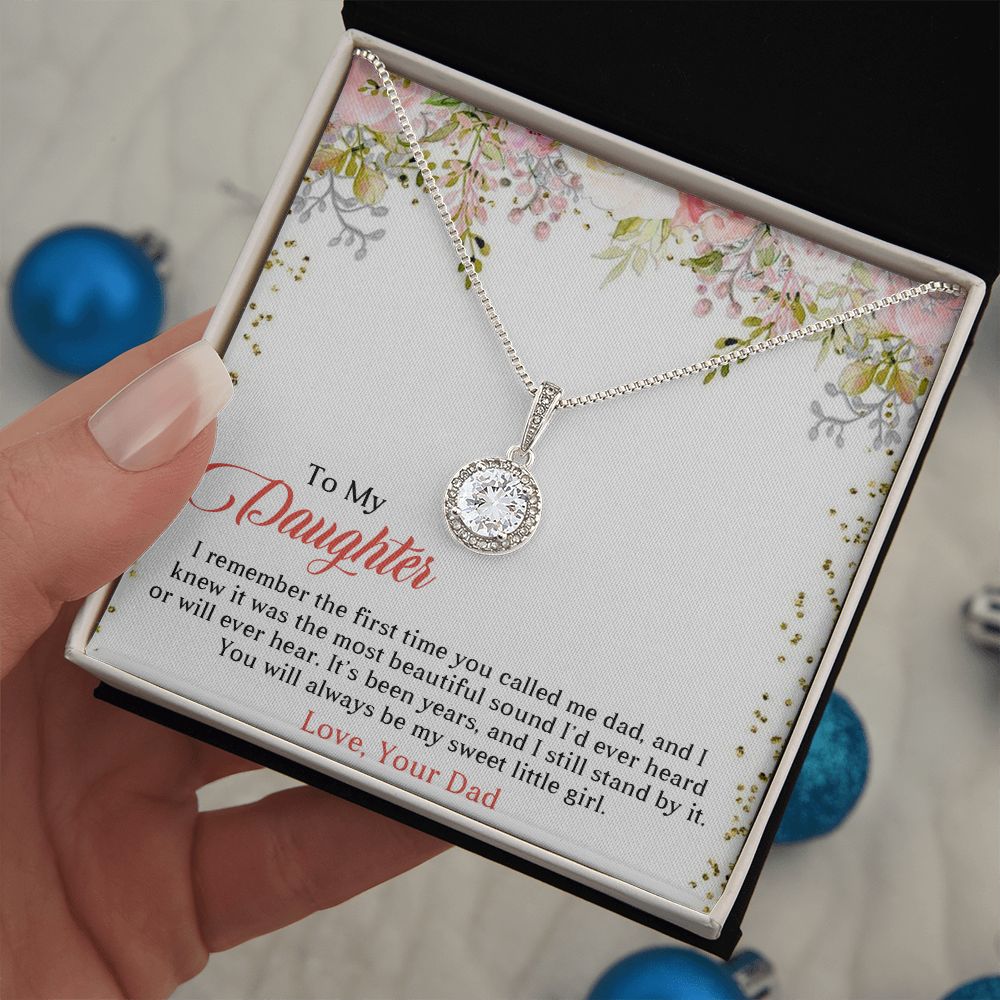 TO MY DAUGHTER, ETERNAL HOPE NECKLACE WITH MESSAGE CARD, FROM DAD, BIRTHDAY AND DAUGHTERS DAY GIFT FOR HER