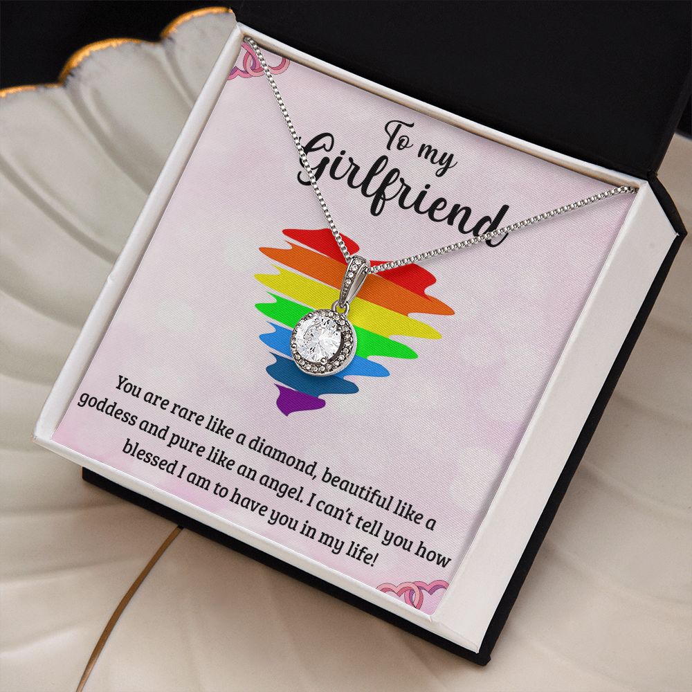 TO MY GIRLFRIEND, ETERNAL HOPE NECKLACE FOR SOULMATE, FOR YOUR LGBTQ PARTNER, WITH MESSAGE CARD, PRIDE NECKLACE,