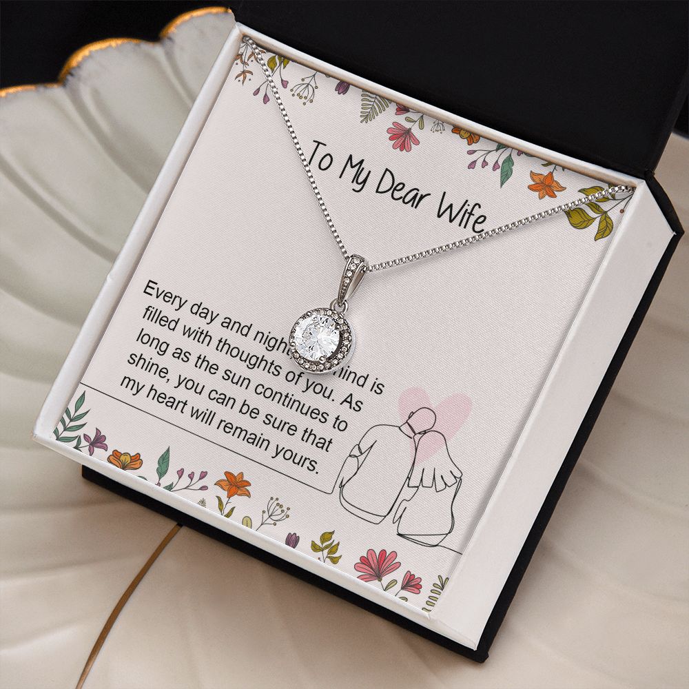 My Dear Wife, Eternal Hope Necklace, For Wife With Message Card, Birthday, Valentine's Day Gift For Her