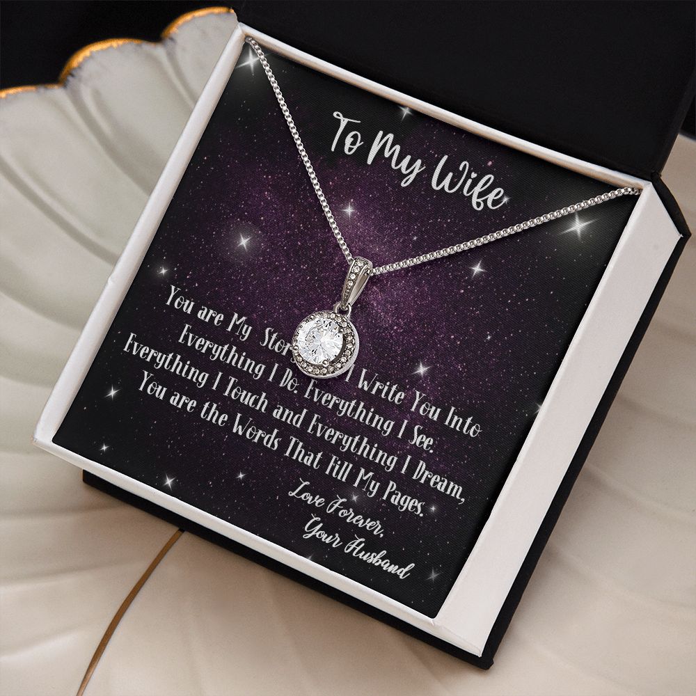 To My Wife, Eternal Hope Necklace, For Wife With Message Card, Birthday, Valentine's Day Gift For Her