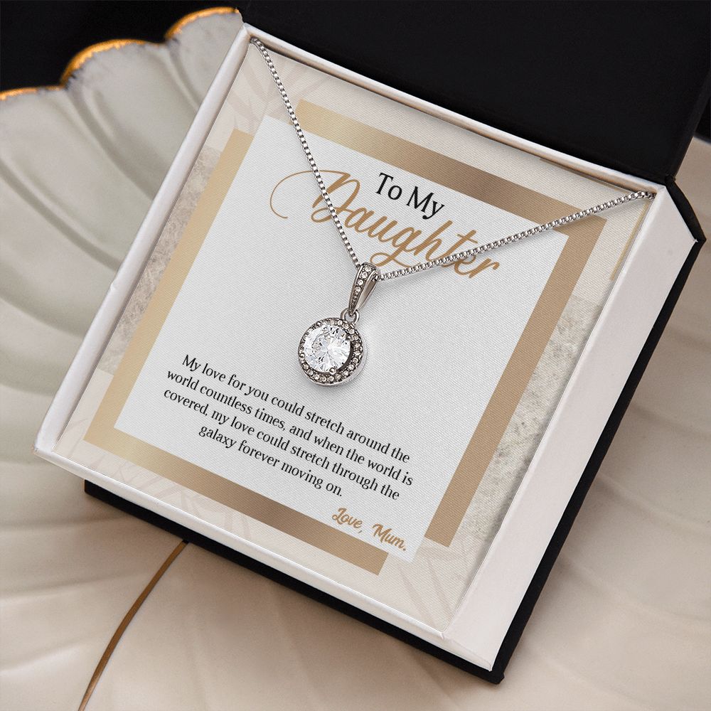 TO MY DAUGHTER, ETERNAL HOPE NECKLACE WITH MESSAGE CARD, BIRTHDAY AND DAUGHTERS DAY GIFT FOR HER
