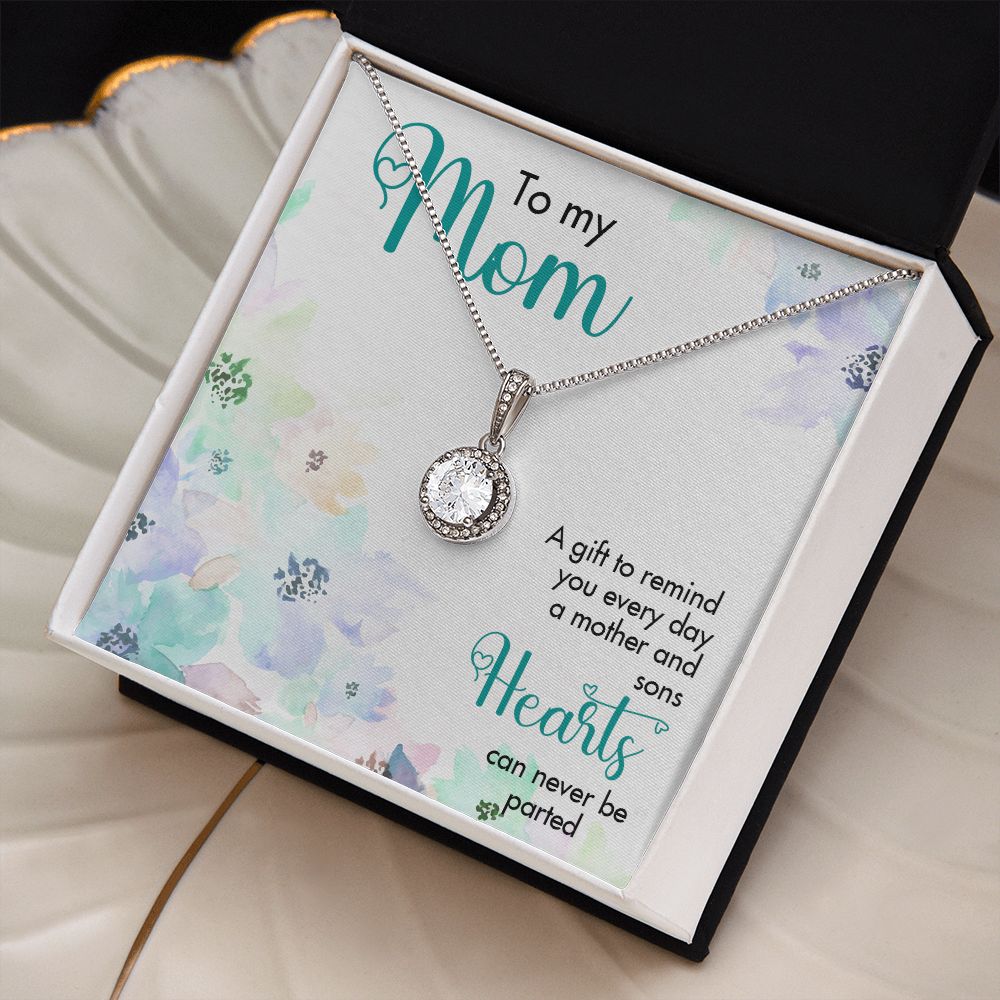 MOTHER AND SONS, ETERNAL HOPE NECKLACE FOR MOM, NECKLACE WITH MESSAGE CARD, BIRTHDAY, MOTHER'S DAY GIFT FOR HER