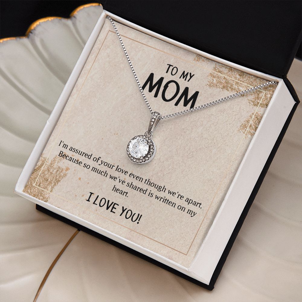 TO MY MOM I LOVE YOU, ETERNAL HOPE NECKLACE FOR MOM, NECKLACE WITH MESSAGE CARD, BIRTHDAY, MOTHER'S DAY GIFT FOR HER